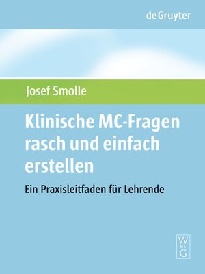 cover image of Klinische MC-Fragen rasch und einfach erstellen